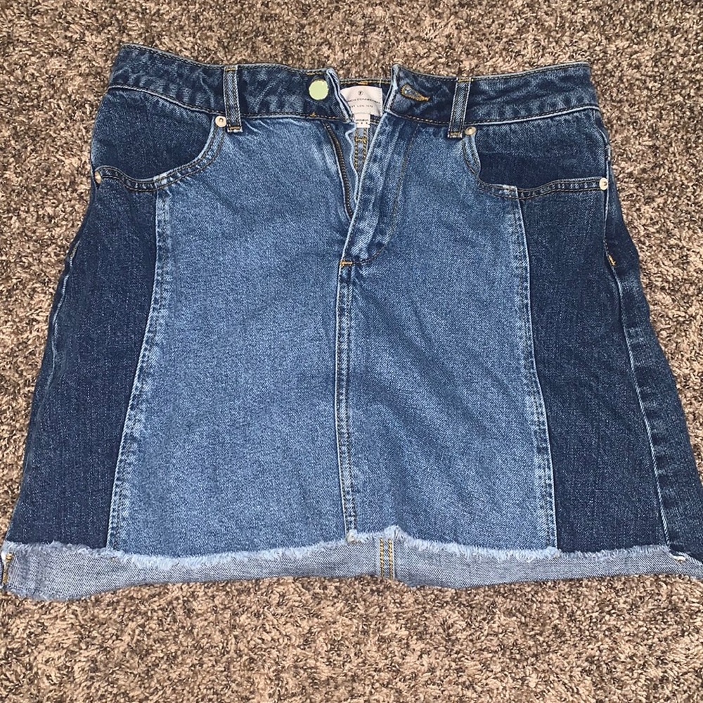 French Connection Two Tone Denim Skirt